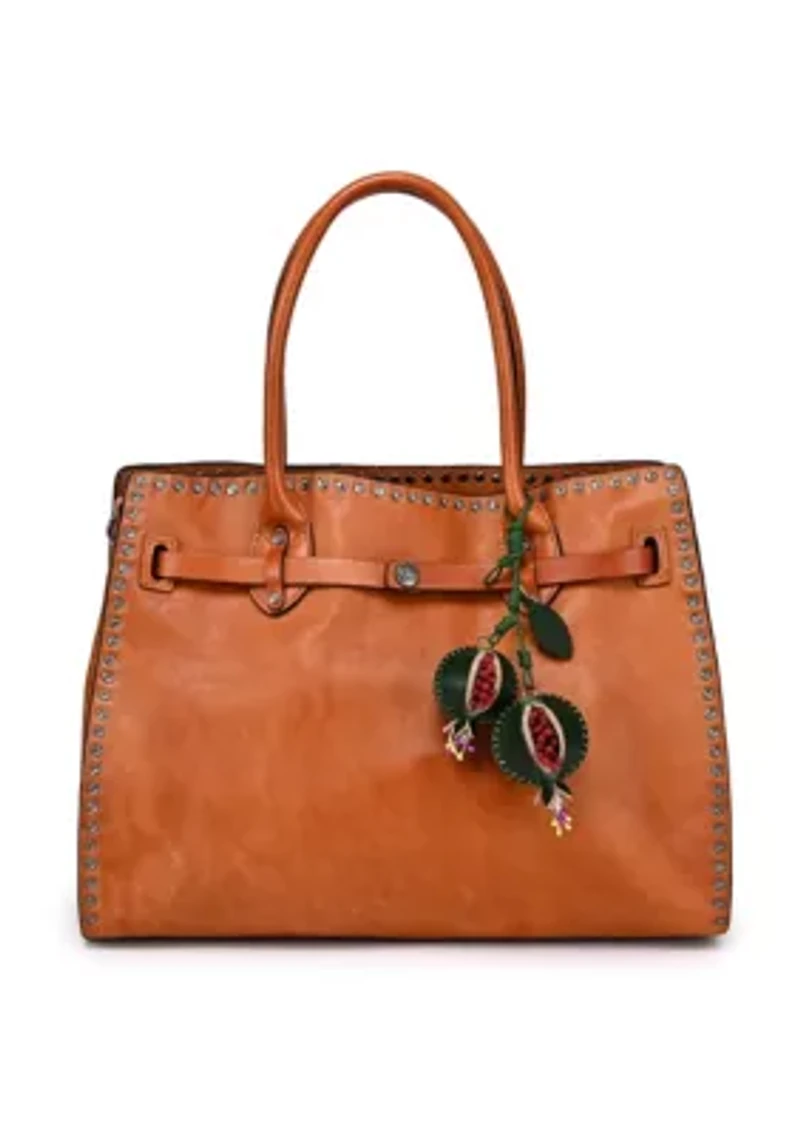 Pom Mini Handcrafted Leather Botanical Fruit Charm