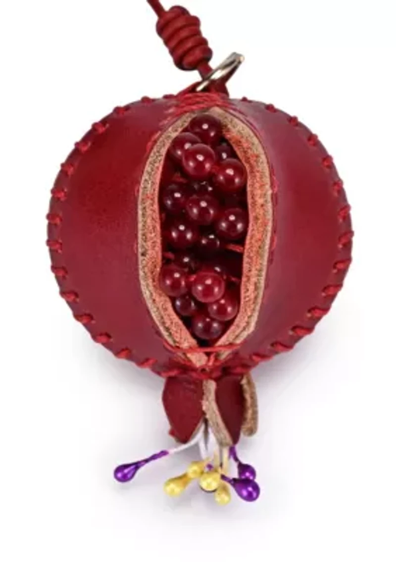 Pom Mini Handcrafted Leather Botanical Fruit Charm