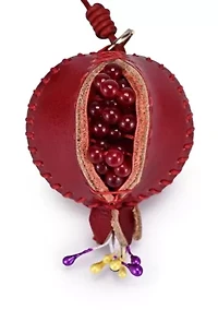 Pom Mini Handcrafted Leather Botanical Fruit Charm