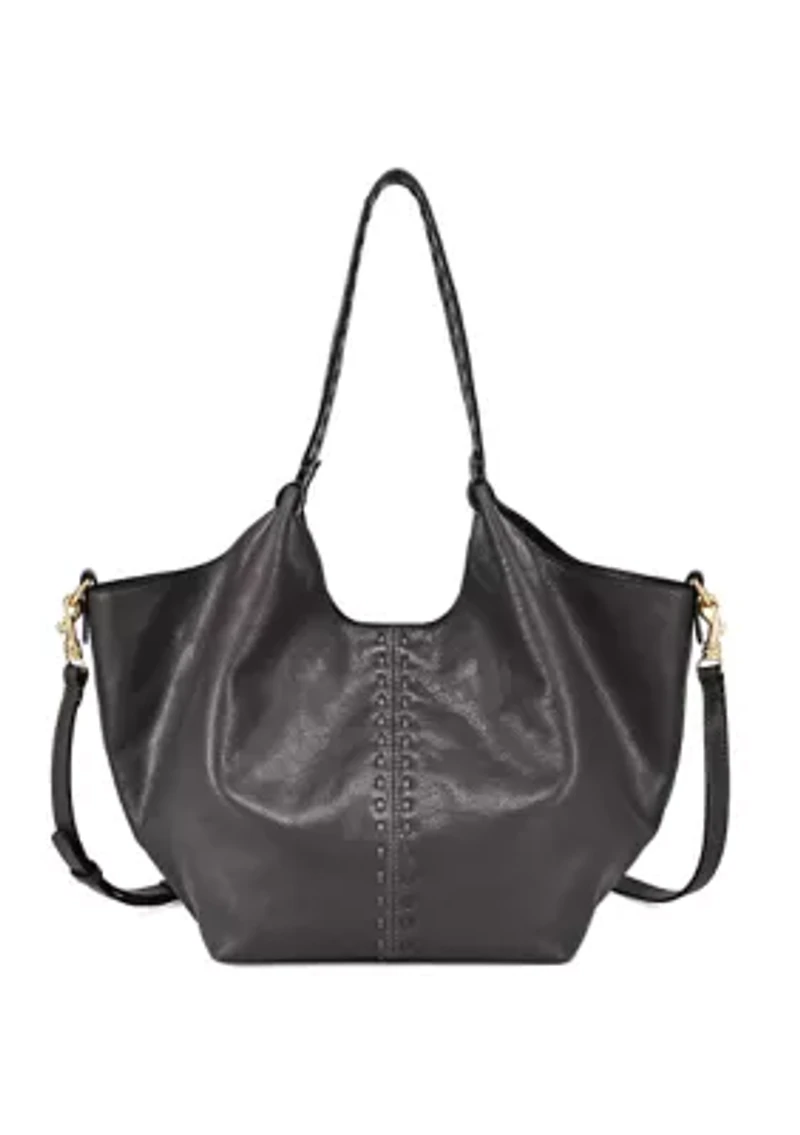 Magnolia Small Handwoven Convertible Leather Tote
