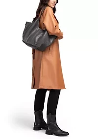 Magnolia Small Handwoven Convertible Leather Tote