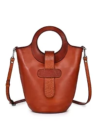 Lily Small Everyday Leather Bucket Crossbody