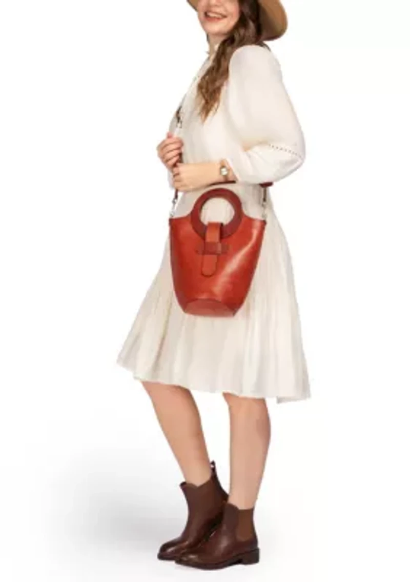 Lily Small Everyday Leather Bucket Crossbody