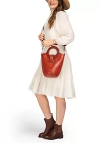 Lily Small Everyday Leather Bucket Crossbody