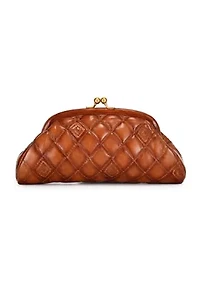 Petunia Quilted Leather Beauty Pouch