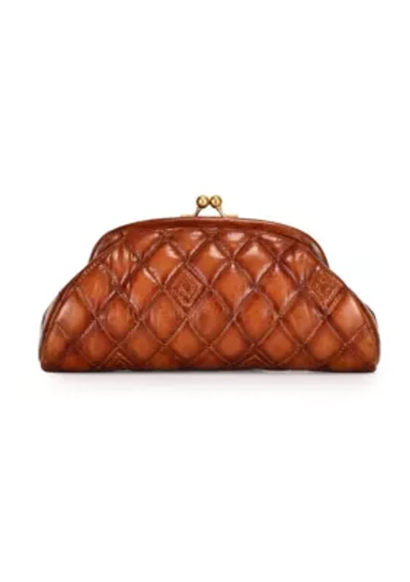 Petunia Quilted Leather Beauty Pouch