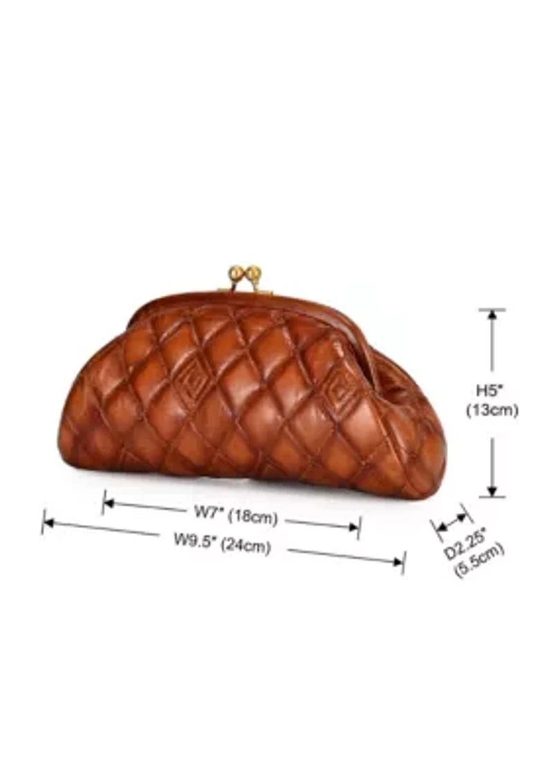 Petunia Quilted Leather Beauty Pouch