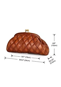 Petunia Quilted Leather Beauty Pouch