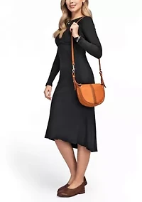 Dahlia Small Structured Leather Crossbody