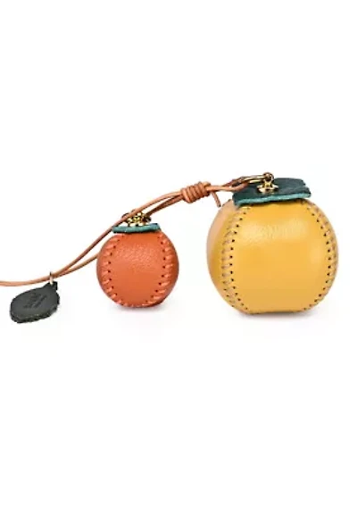 Persi Mini Handcrafted Leather Botanical Fruit Charm