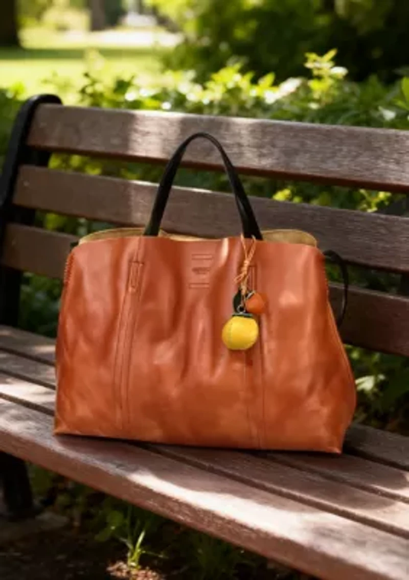 Persi Mini Handcrafted Leather Botanical Fruit Charm