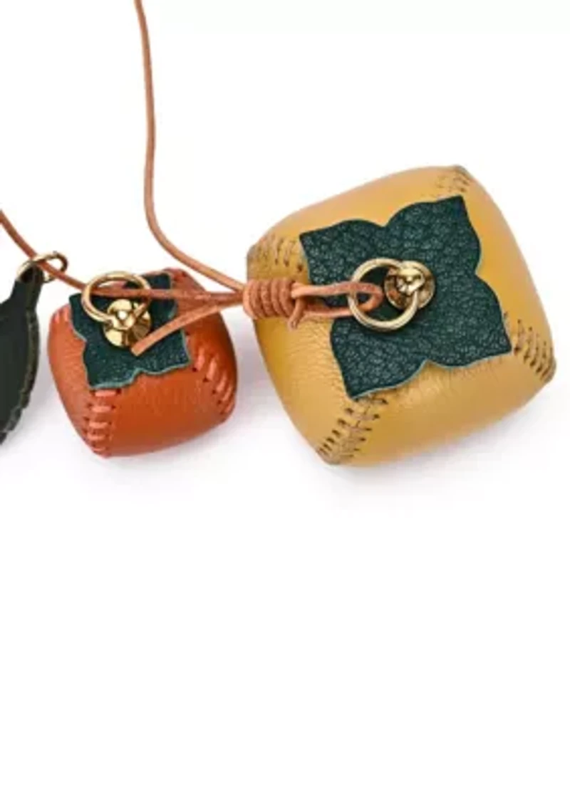 Persi Mini Handcrafted Leather Botanical Fruit Charm