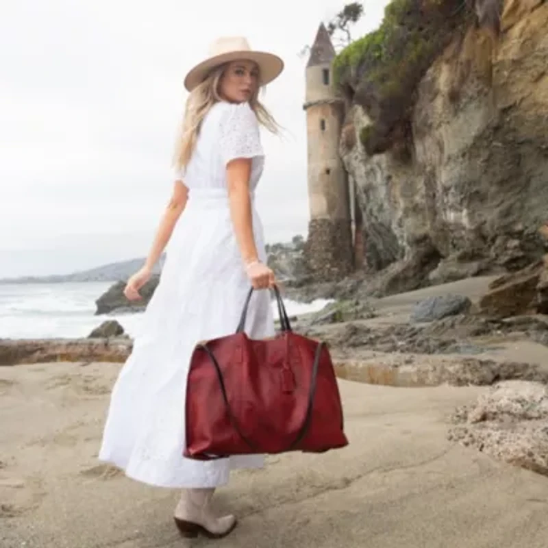 Forest Island Leather Tote