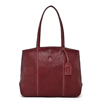 Dancing Bamboo Leather Tote