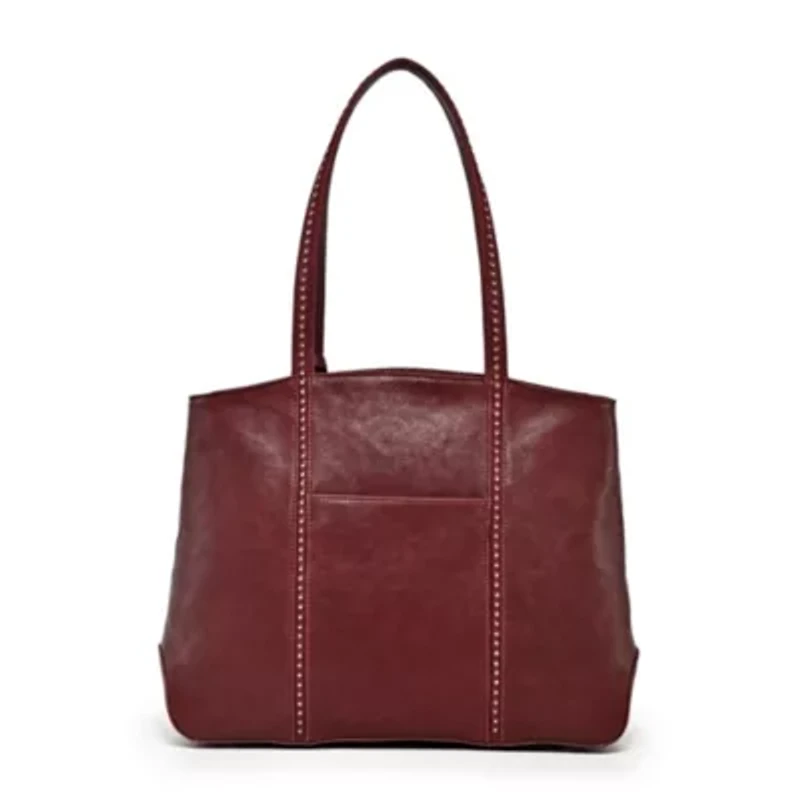 Dancing Bamboo Leather Tote