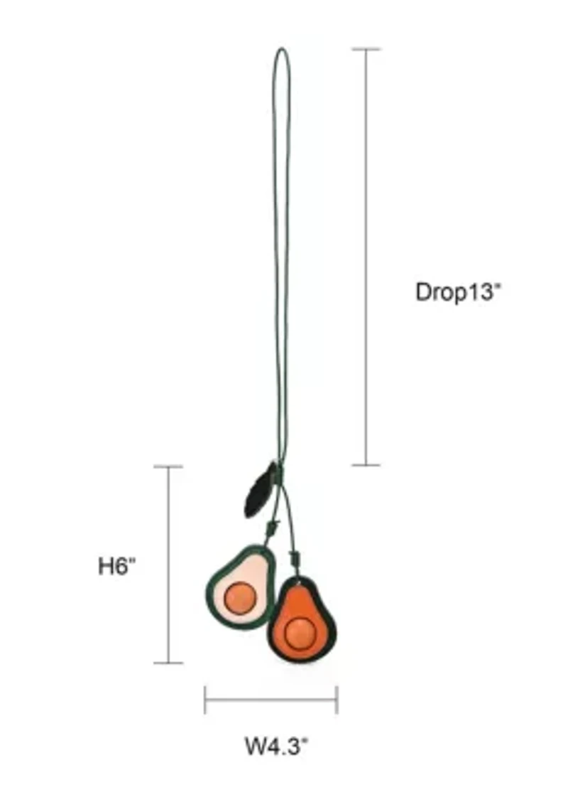 Avo Mini Handcrafted Leather Botanical Fruit Charm