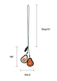 Avo Mini Handcrafted Leather Botanical Fruit Charm