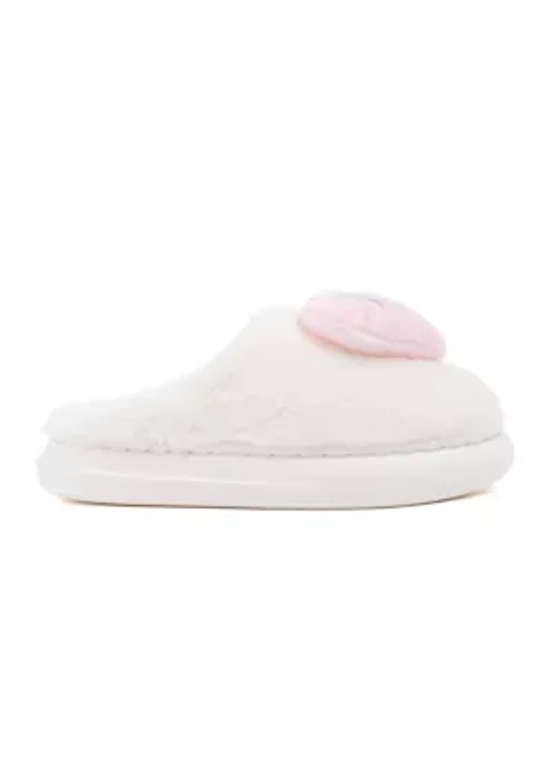 Heart Closed Toe Slippers