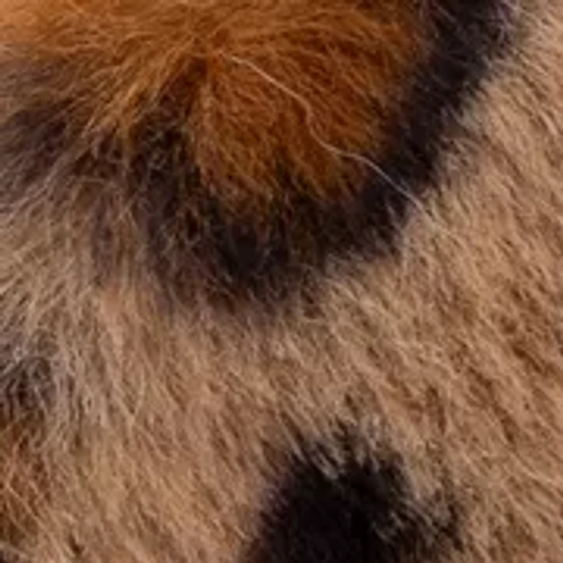 Printed Fur Logo Slide Slippers