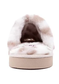 Printed Fur Logo Slide Slippers