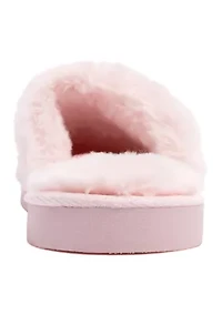 Printed Fur Logo Slide Slippers