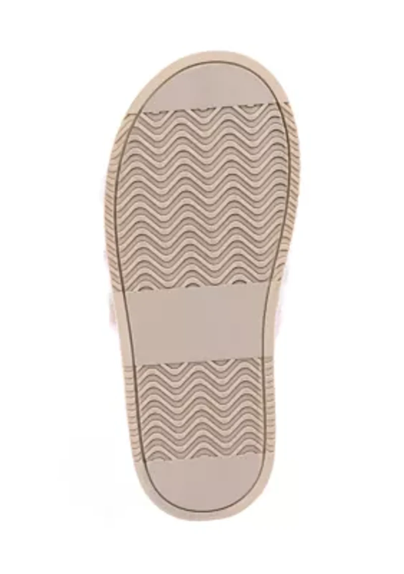 Printed Fur Logo Slide Slippers