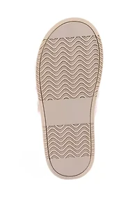 Printed Fur Logo Slide Slippers