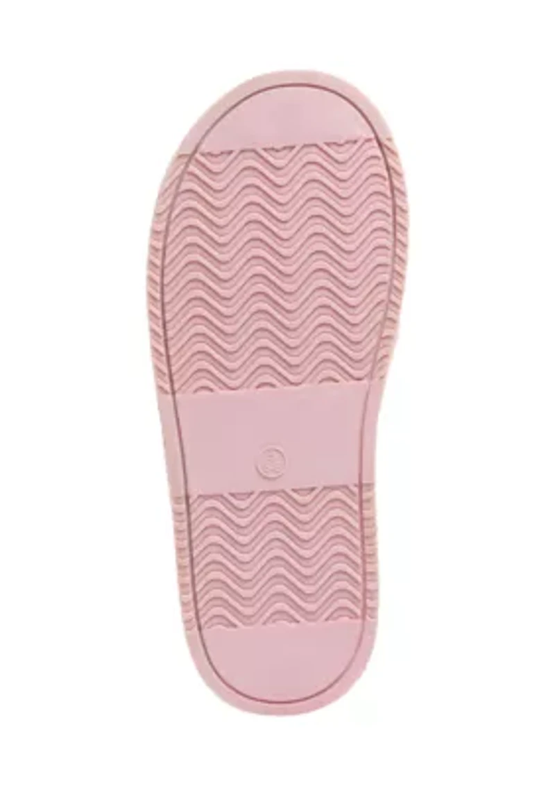 Printed Fur Logo Slide Slippers
