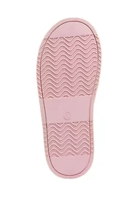 Printed Fur Logo Slide Slippers