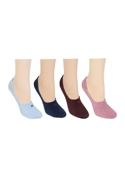 4 Pack Cotton No-Show Liner Socks