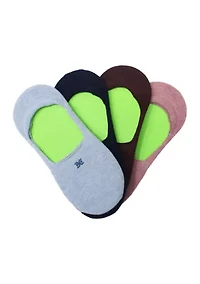 4 Pack Cotton No-Show Liner Socks