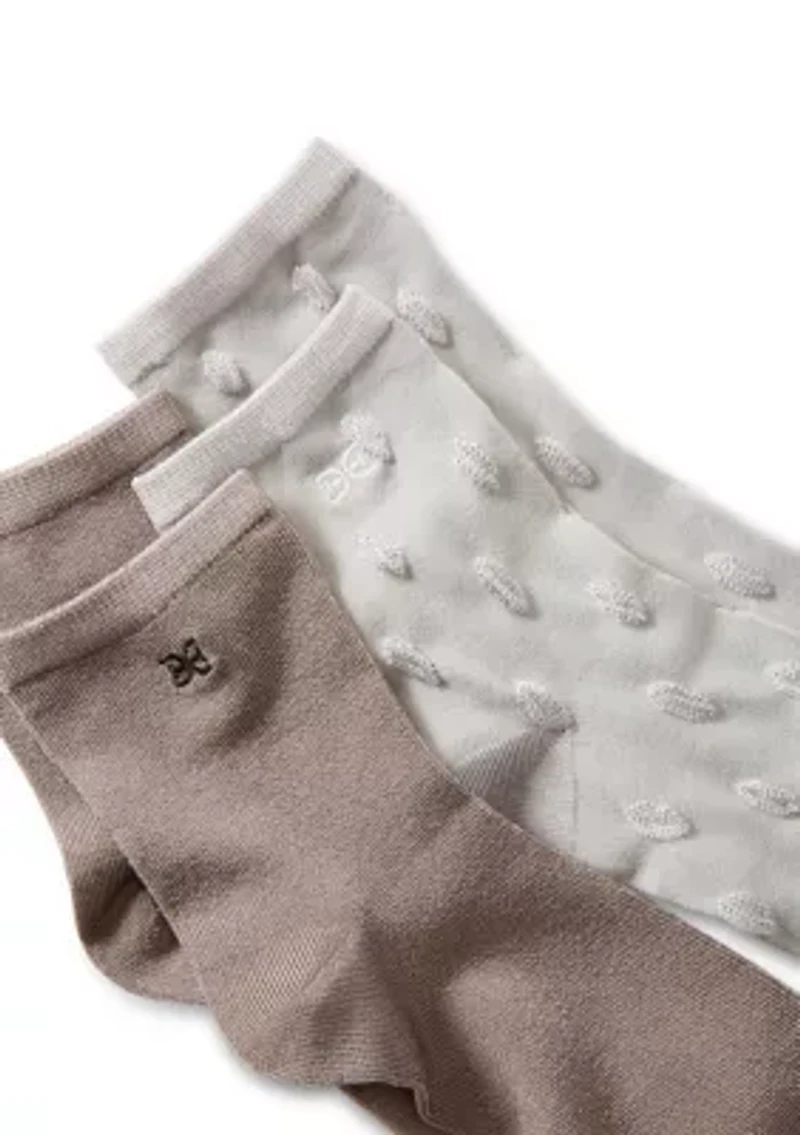 2 Pack Dot Sheen Anklet Socks