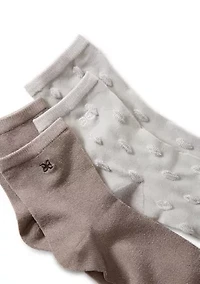 2 Pack Dot Sheen Anklet Socks