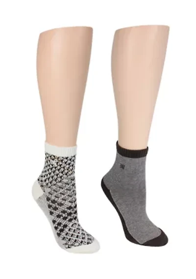 2 Pack Pattern No Float Jacquard Midi Boot Socks