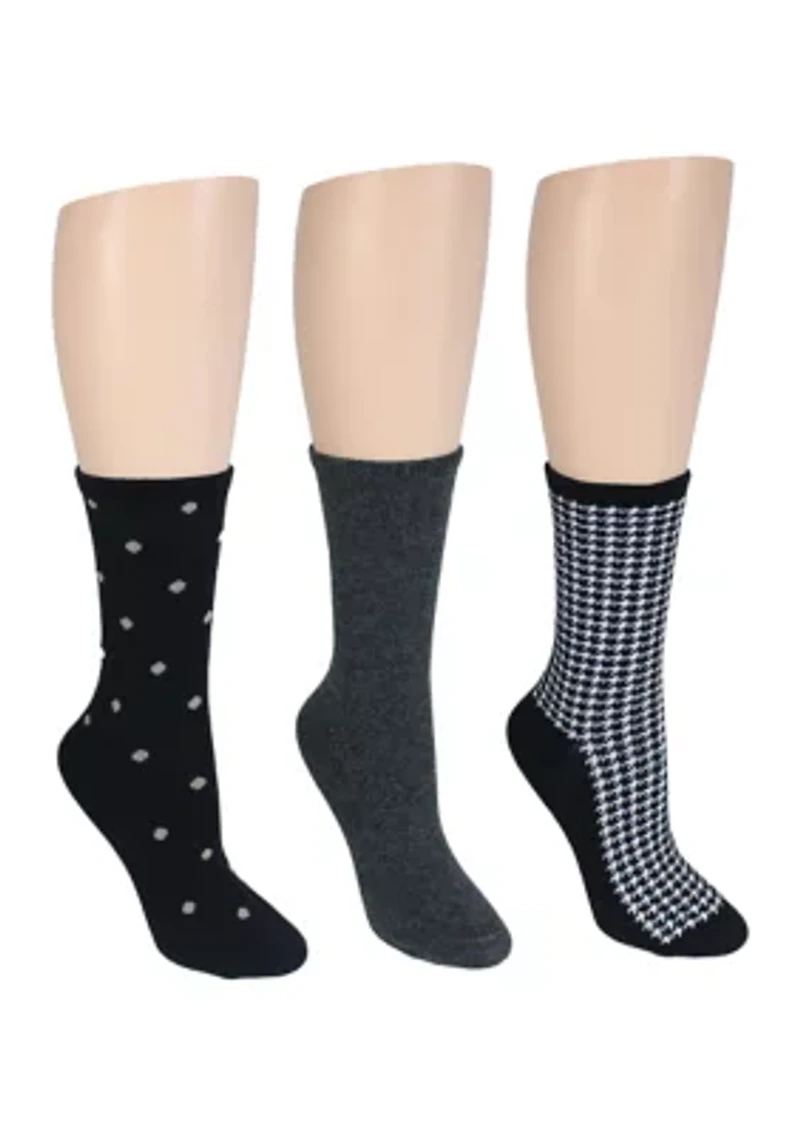 Cotton Crew Socks - 3 Pack