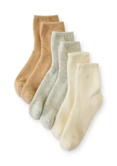 3 Pack Half Cushion Cotton Texture Anklet Socks
