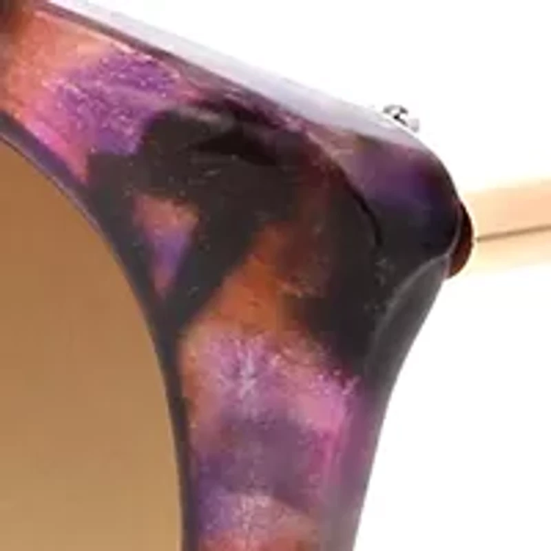 Butterfly Cat Eye Sunglasses with Metal Temples 