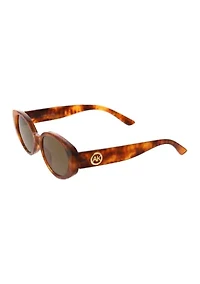 Slim Tapered Oval Cat Sunglasses