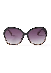 Oversized Rounded Vented Butterfly Sunglasses