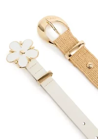 Straw Belt and Flower Set