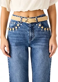 Straw Belt and Flower Set