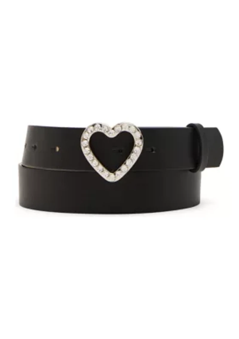 Pavé Heart Buckle Belt