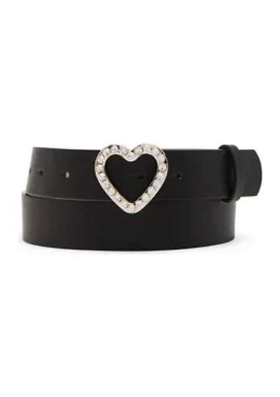Pavé Heart Buckle Belt