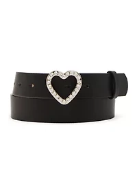 Pavé Heart Buckle Belt