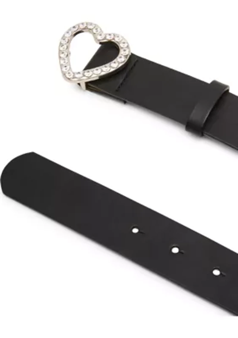 Pavé Heart Buckle Belt