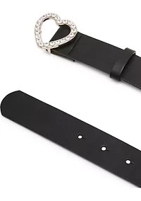 Pavé Heart Buckle Belt