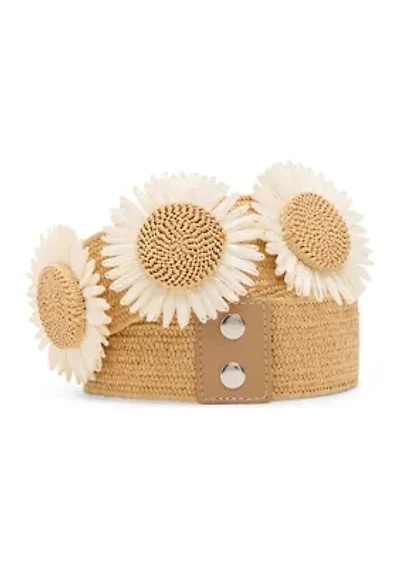 Straw Flower Stretch Belt
