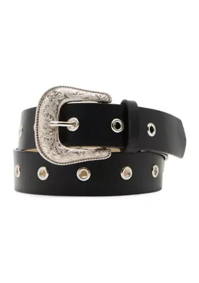 Western Buckle with Grommet Belt