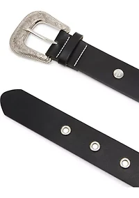 Western Buckle with Grommet Belt