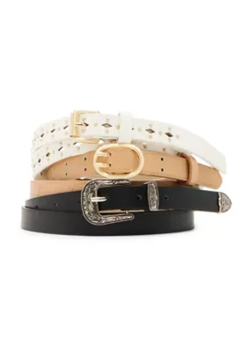 Western 3 for 1 Belt Set